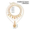Salircon 4Pcs/Set Vintage Love Heart Bowknot Pendant Necklace for Women 2026 Trendy Punk Gold Color Metal Necklace Jewelry New