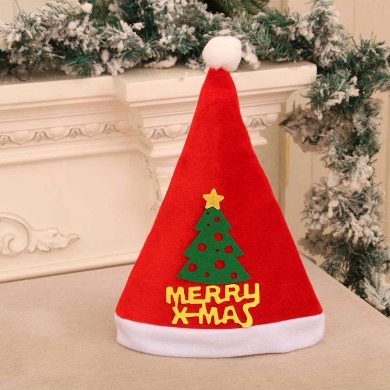 Set of 12 Christmas Party Santa Hat with Belt Decoration Festival Santa Hat For Holiday Celebration