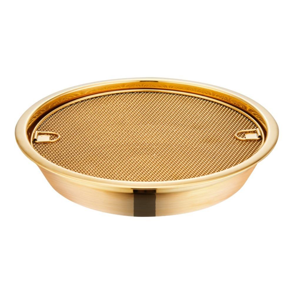 With Drainer Net Stainless Steel Oil Drain Pan Double-ear Handle Oil Drain Plate  Barbecue