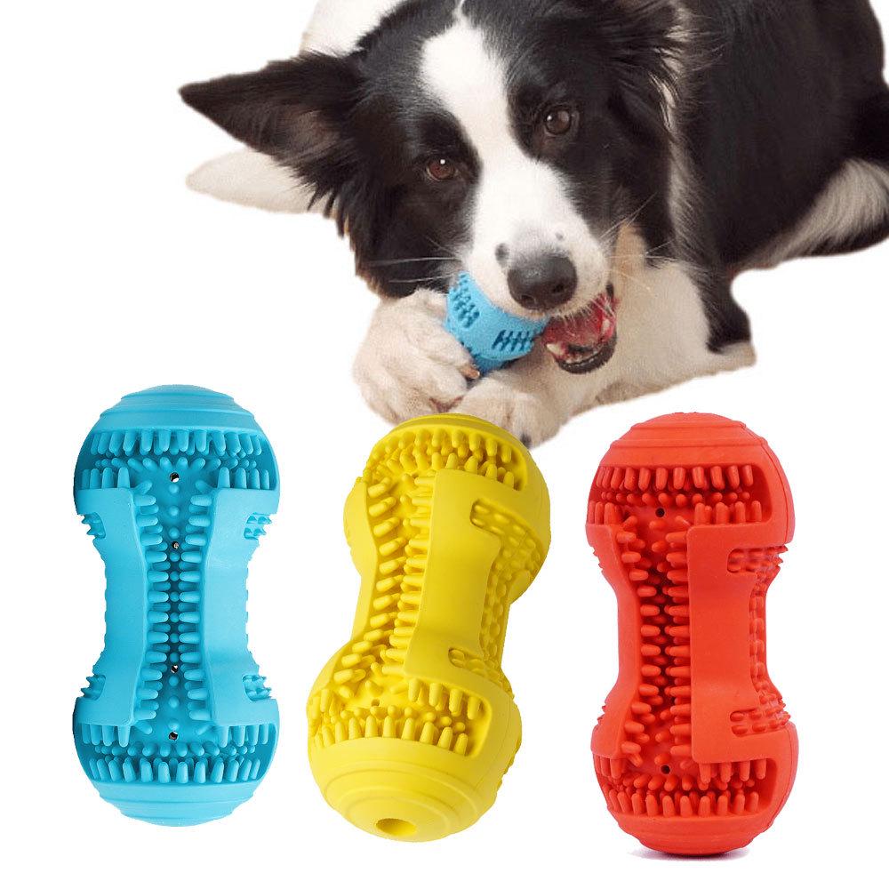 Pet Dog Teething & Cleaning Rubber Toy - Interactive Boredom Relief & Educational Stick.