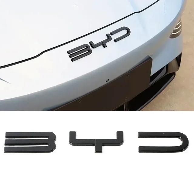 Per BYD SEAl DOLPHIN Accessori Auto Paraurti Anteriore Emblema Badge Decalcomania Nero Carbonio Adesivo di Modifica