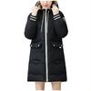 Veste d'hiver chaude pour femme Manteau à capuche plus épais Manteau zippé avec poche Vêtement d'extérieur
