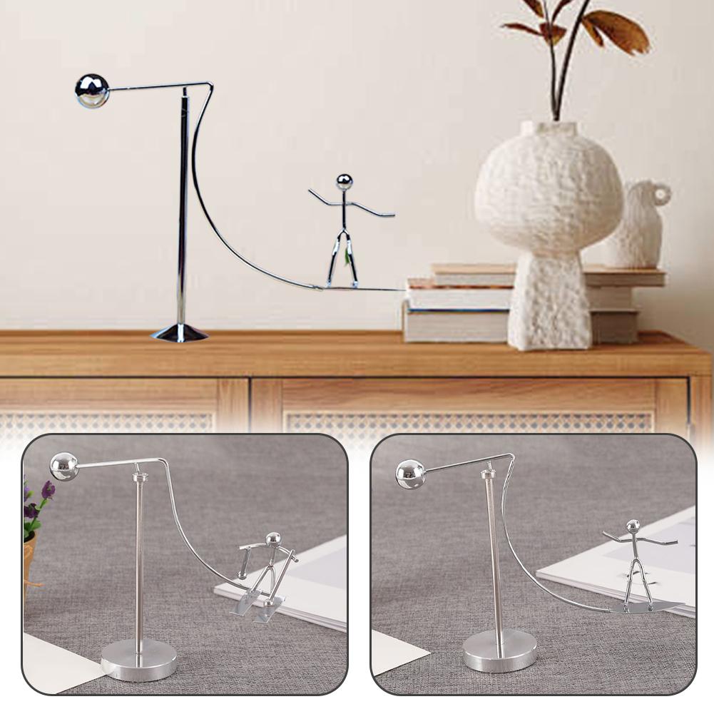 

Stainless Steel Balance Ball Toy Home Decor Weightlifter Kinetic Art Decompression Desk Toy Early Education Tools One size