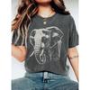 Sketch Elephant Head Print Women's T-Shirt
