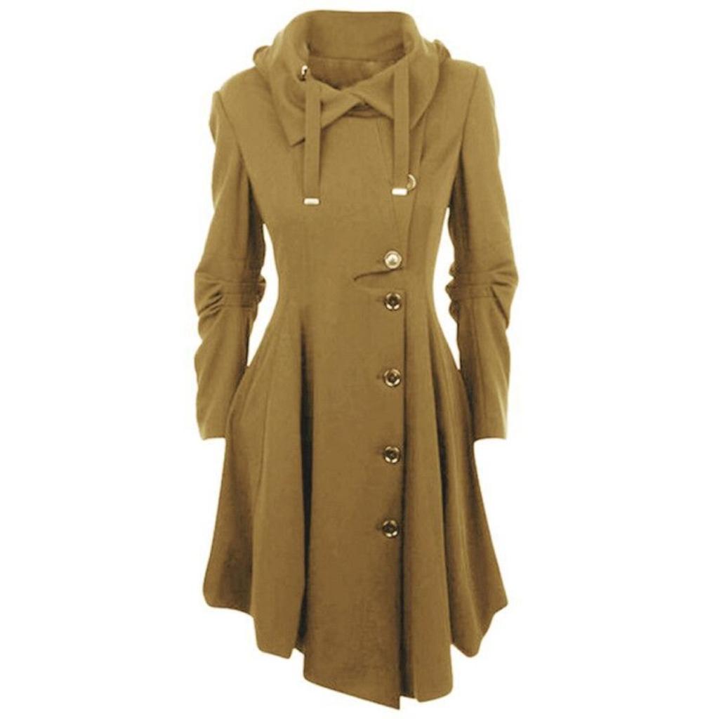 Women's Asymmetrical Hem Double-faced Wool Coat Windbreaker 2025 Direct from Manufacturer