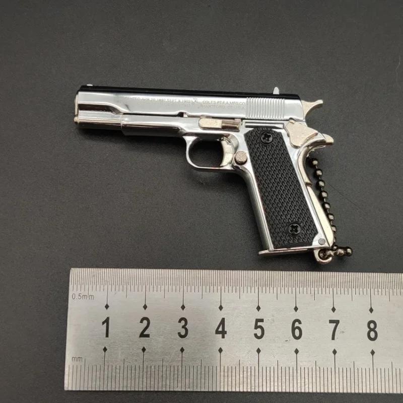 1:3 Metal M1911 Toy Gun Detachable Model Alloy Keychain Look Real Collection Pubg Prop Fidgets Toy Birthday Gift For Boys