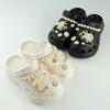 New hole shoe accessories handmade pearl shoe flower DIY removable pearl chain decorative buckle accessories