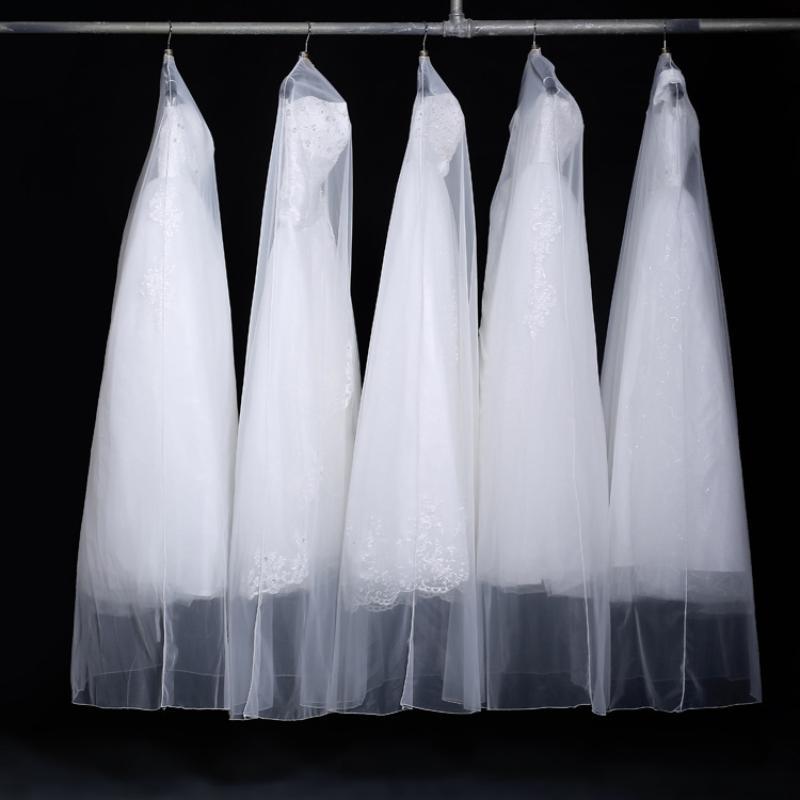 Breathable Waterproof Garment Cover Dustproof Clothing Protector Reusable Bridal Gown Long Coat Bag for Closet Travel