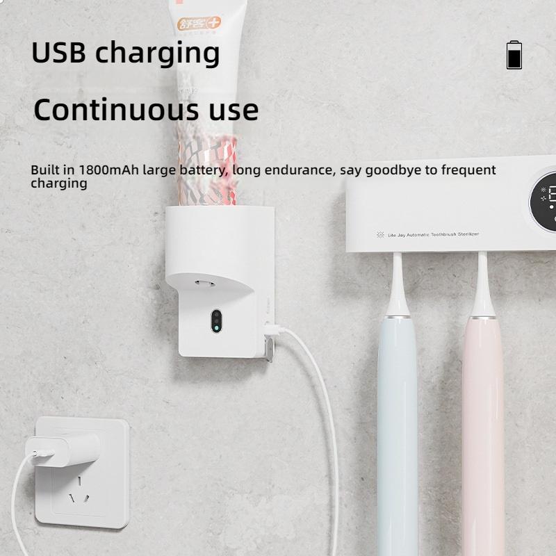 New smart infrared sensor multi-speed electric toothpaste squeezer, simple wall-mounted and easy to clean