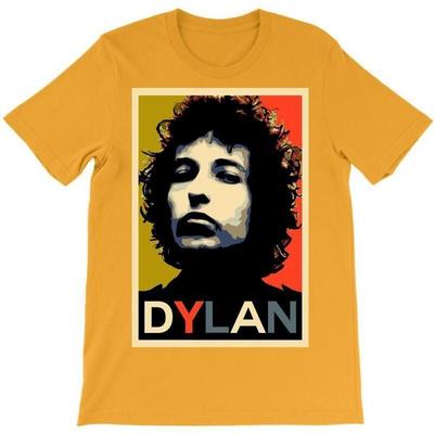 Bob Dylan Name Short SLeeve Cotton Shirt  Orange All Size Tee Shirt Unisex T-Shirt