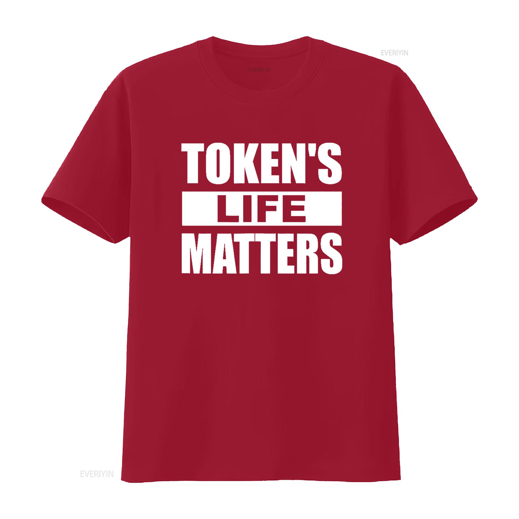 

Token s Life Matters Funny T Shirt vintage Washed Slightly Breathable Casual graphic streetwear fashion Versatile Stretched S