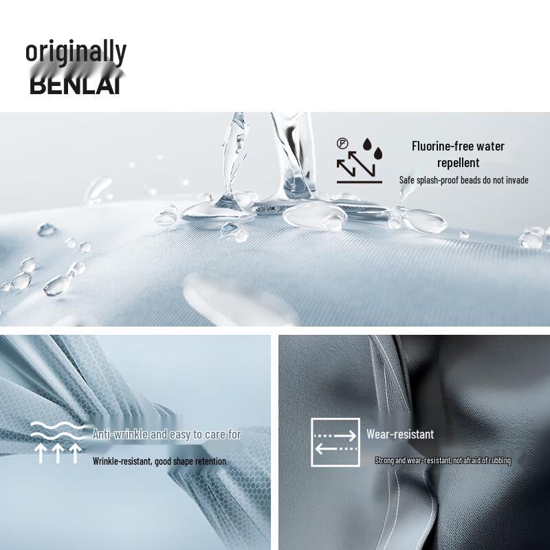 BENLAI Men's Wrinkle-Resistant Wide-Leg Parachute Cargo Pants