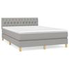 Cadre de lit avec matelas - Maison Exclusive - 140x190cm - Tête de lit réglable - Gris clair - 2 places