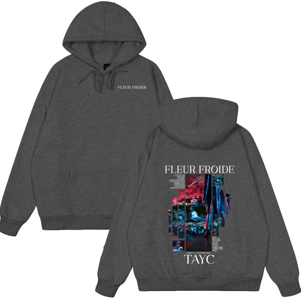 

Rapper Tayc Fleur Froide Album Double Sided Print Men Women Hip Hop Hoodie Pop Music Winter Men s Wears Fashion Style Streetwear XL