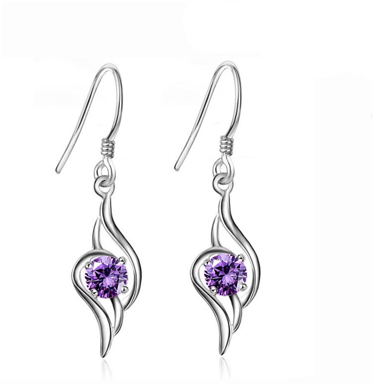 Tianyu Rotating Crystal Ribbon Angel Wings Earrings