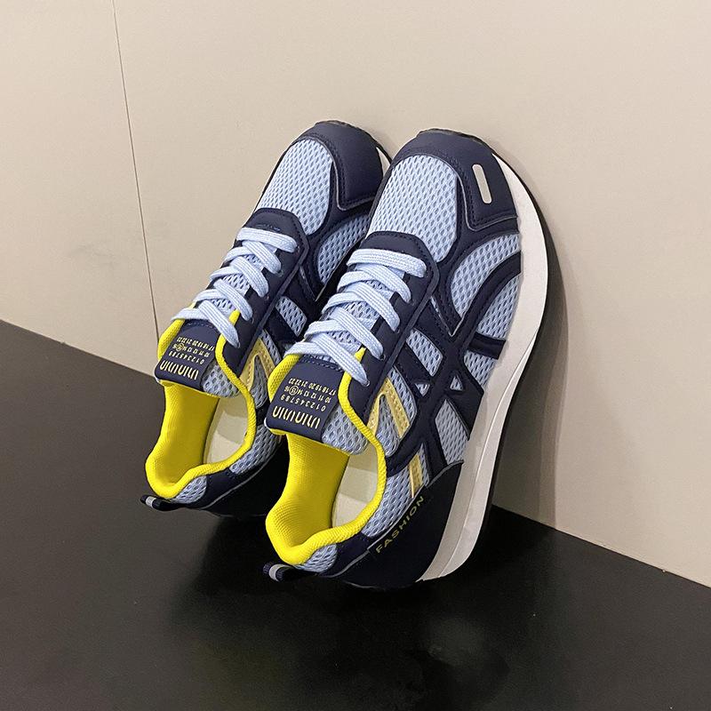 

Autumn new platform-soled fashion sneakers 2025 breathable mesh non-slip Forrest Gump shoes versatile casual women s shoes 40 синий