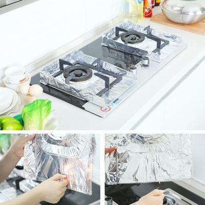 10Pcs/Bag Non-stick Surface Stove Anti-oil Pad Heat Resistant Professional Stove Burner Covers Reusable Eco-friendly