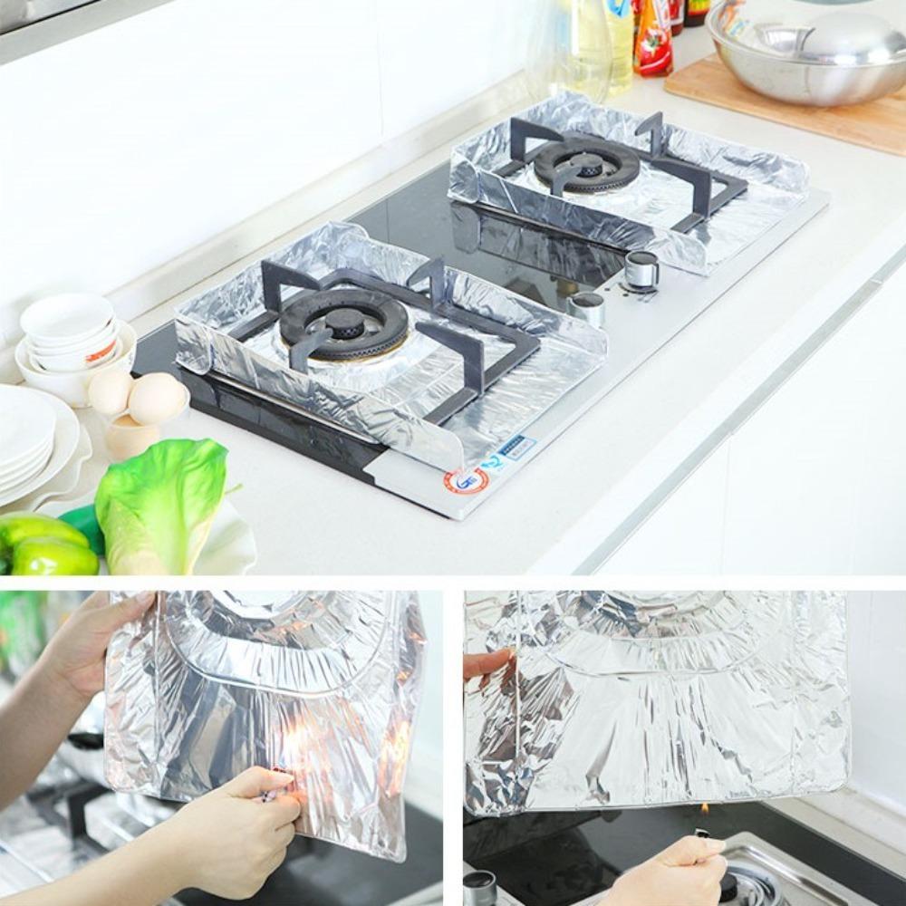 10Pcs/Bag Heat Resistant Stove Burner Covers Professional Gas Cooker Liners Food Preparation