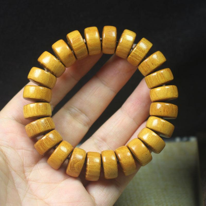 Unique Wheel-Shaped Beaded Bracelet Men Women Literary Prayer Beads Ornament