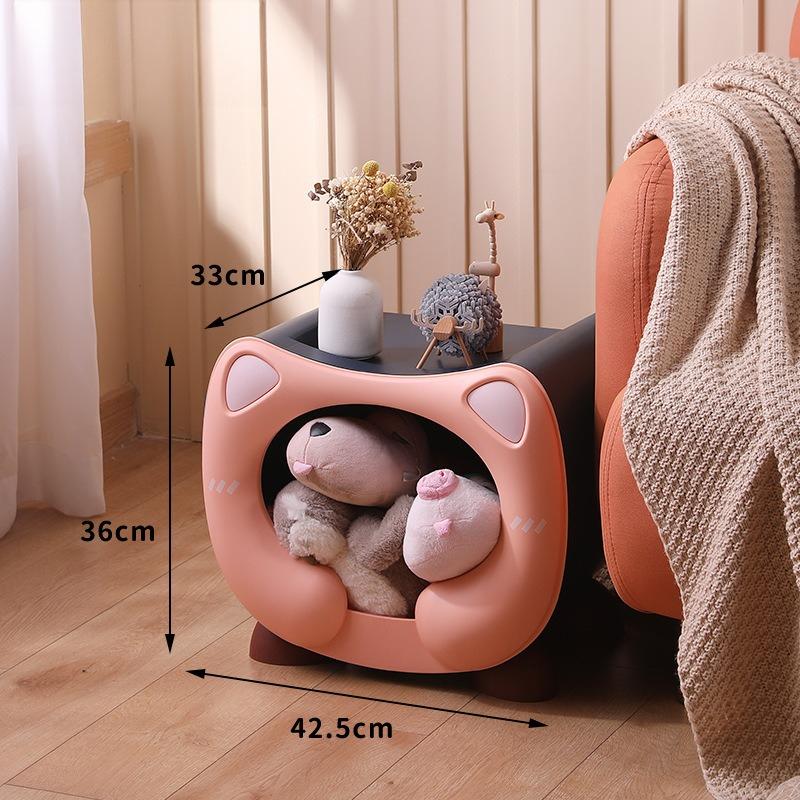Cat and Cat Litter Multi-purpose Finishing Box Toy Storage Rack Stackable Large-capacity Dog Cat and Cat Litter розовый