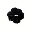 Elegant Velvet Hairband for Women, Vintage Style Solid Color Velour Headband, High-End Plush Hair Ring, Single Piece, Red/Black