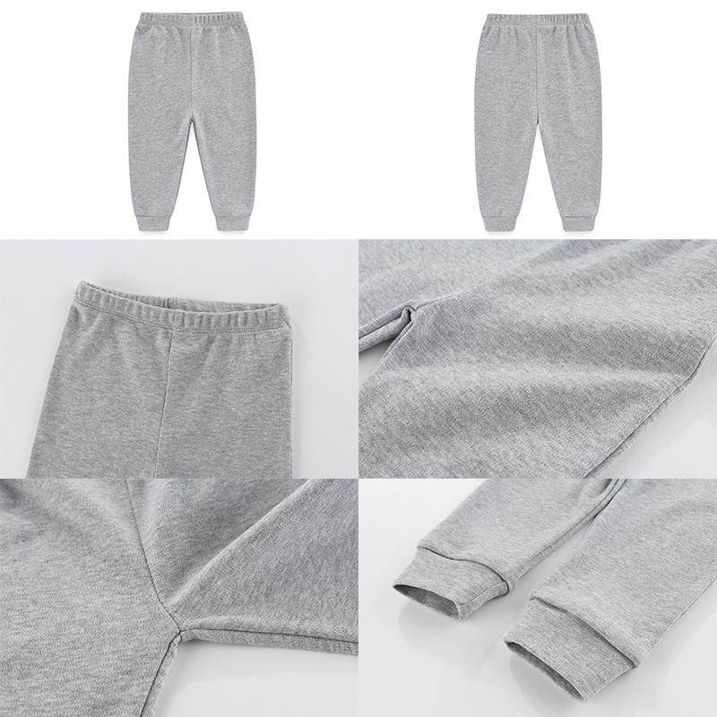 Kiddiezoom Unisex Baby Pants 3 Piece Set Solid Color Cotton Pants For Boys And Girls Aged 0-24 Months