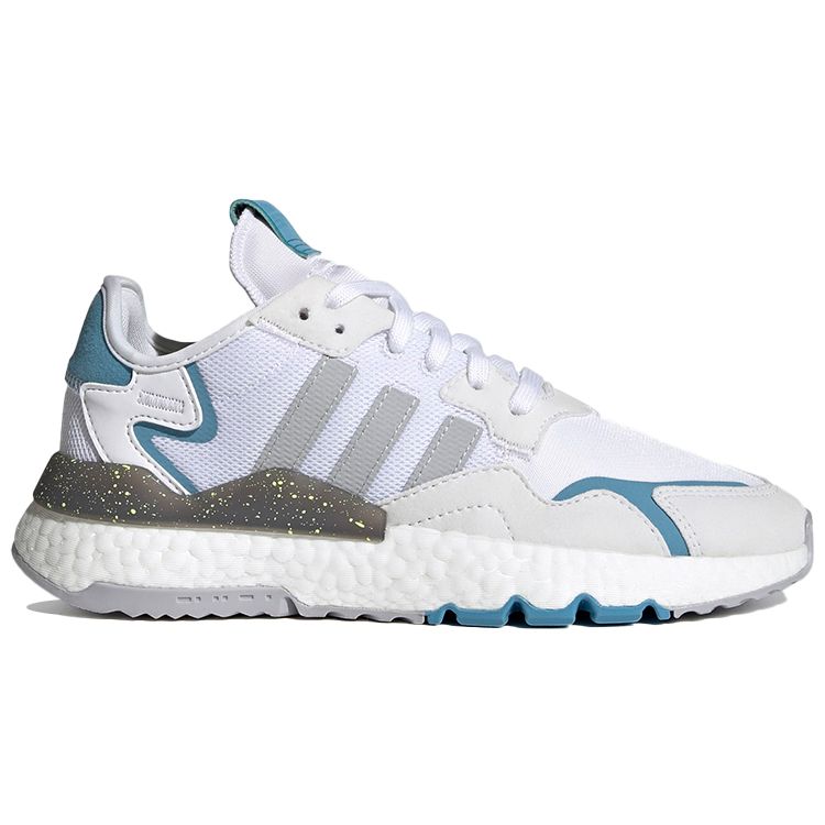Adidas Oryginalne Nite Jogger Retro Moda Trwałe Wygodne Lekkie Oddychające Sneakersy Damskie Sneakersy Biało-Niebieskie FX6904