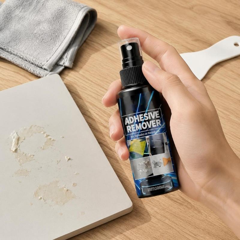 Adhesive Remover Bottle, 100 ml for Label Removal, Sticker Cleanup, Car Decal Adhesive Care, and Daily Direct Application Home Tasks