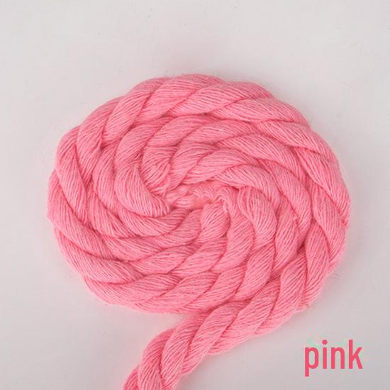 8mm Three-Strand Colored Cotton Rope for DIY Decor and Drawstring Accessories