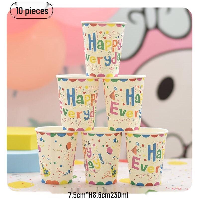 ZISIZ Kids Birthday Party Disposable Tableware Set