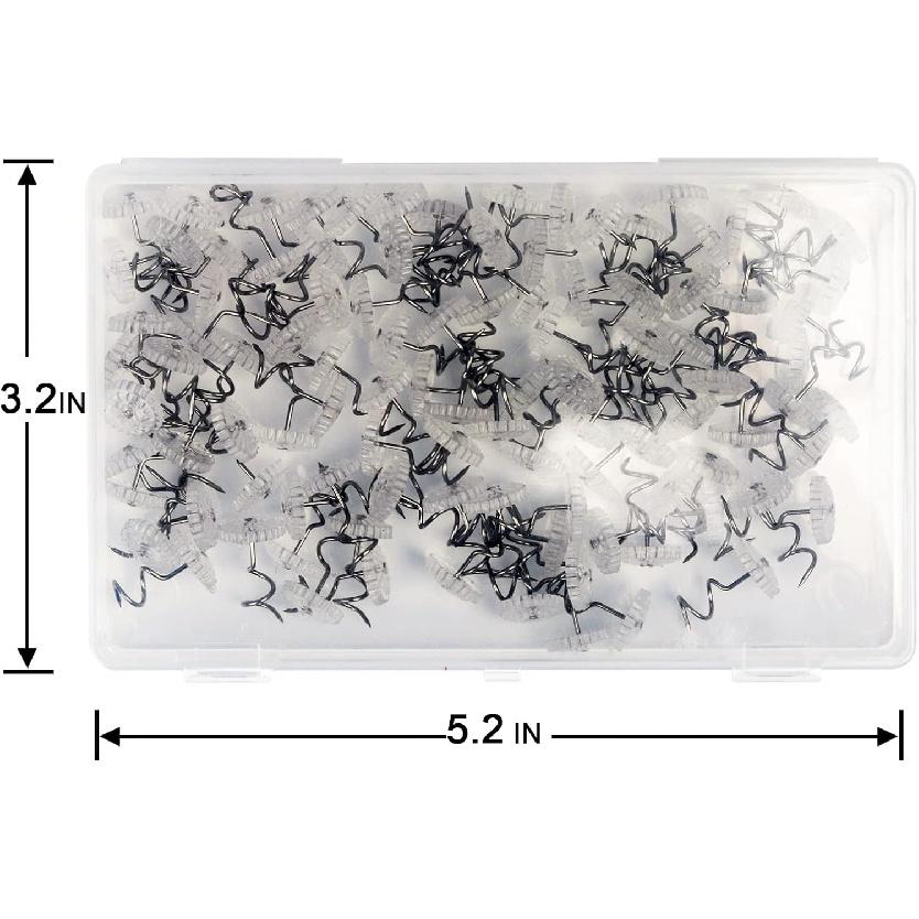 Bedskirt P,Spiral Push P,Clear Heads Twist P,100pcs(0.75inch) Upholstery Tacks, Headliner P for Slipcovers and Bedskirts (100PCS)