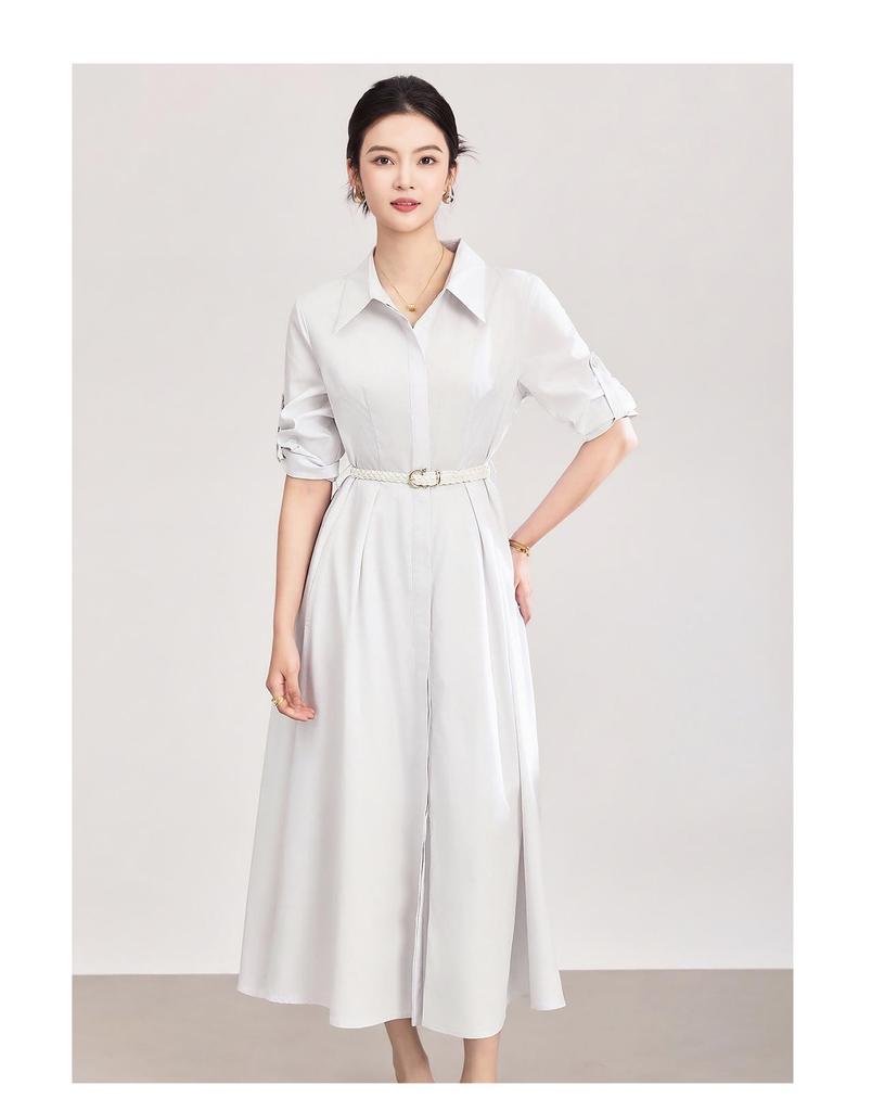 Elegantly Stylish Tencel Cotton Shirt Dress for a Fashionable Commute – Spring/Summer Collection