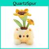 Plush Plant Toy Cat Sunflower Cactus Money Tree Desk Decor For Office Desk Accessories