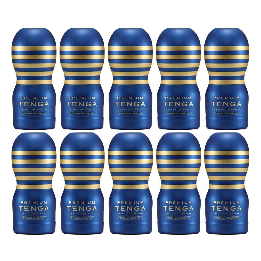 TENGA PREMIUM Original Vacuum Cup Set 10 Cups (Gold/Blue) -