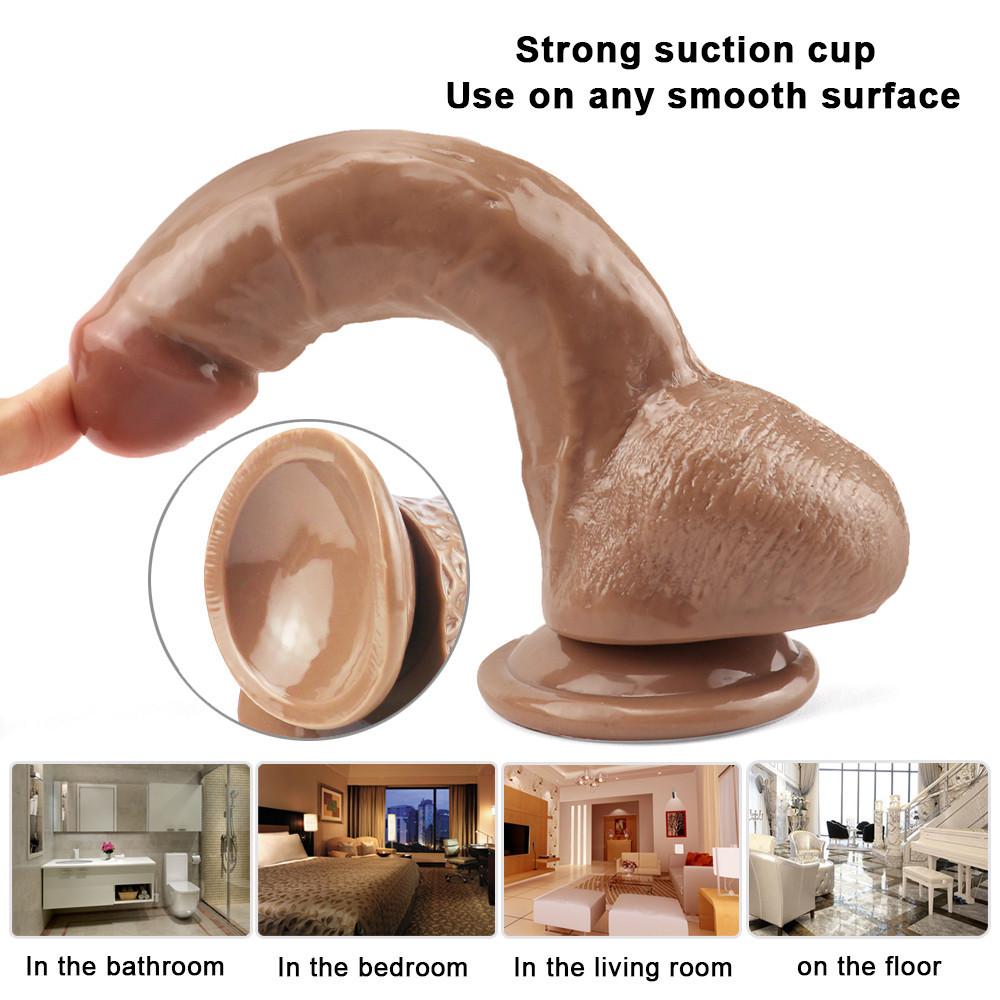 Brown Dildo for Women Suction Cup Realistic Wearable Penis Belt Sexual Harness Strap On Panties Anal Sex Toys for Lesbian Gay