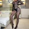 Sexy Underwear Mesh Sexy Fishing Net Pajamas Hip Skirt Long Sleeve Tights