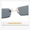 Trendy Frameless Square Sunglasses with Personalized Sun Protection