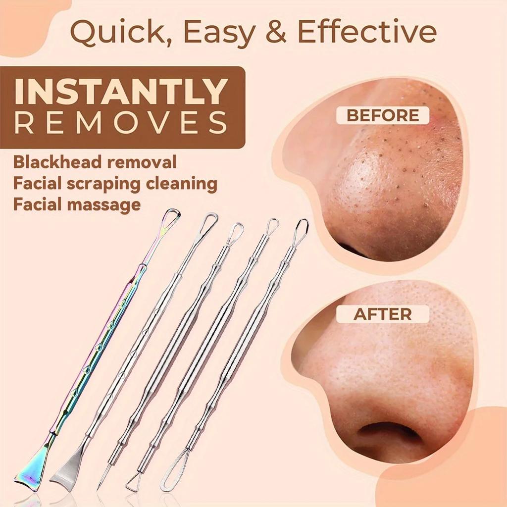 Stainless Steel Acne Needles To Remove Blackheads, Clean Up Squeezing and Picking Pimples, Squeezing and Removing Pimples Kit.