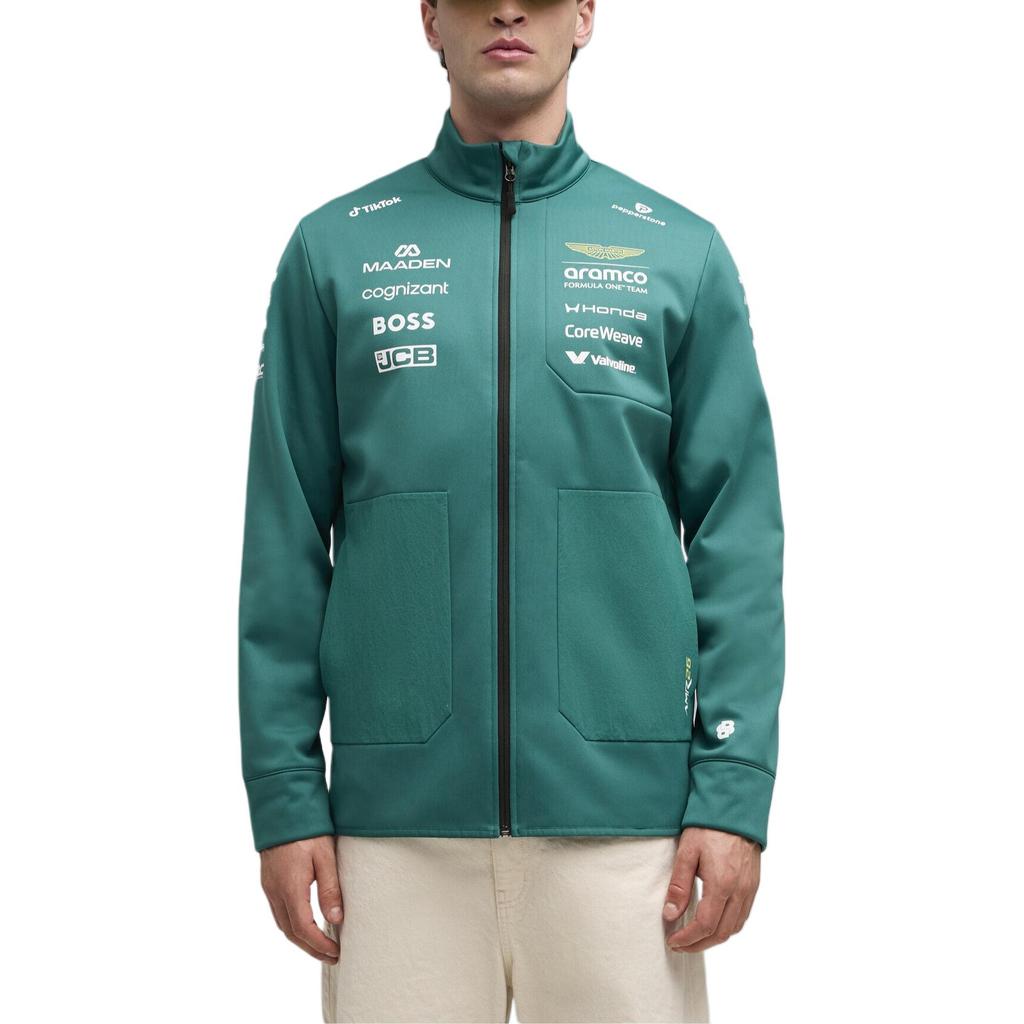 Puma Replica Amf1 Aston Martin Team Edition Fan Soft Shell Sports Warm Zip Long Sleeve Jacket Unisex jackets 713885-01
