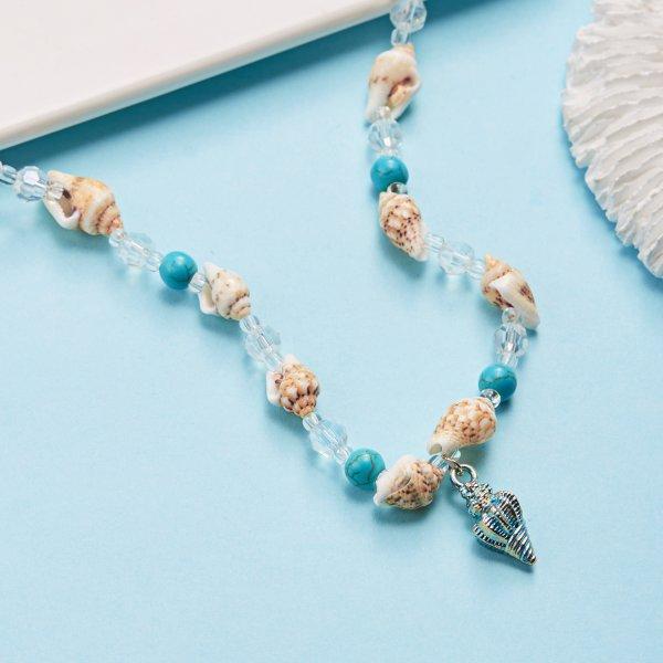 Bohemian Cowrie Shell Necklace for Women Summer Beach Choker Conch Starfish Pendant Beads Collar Boho Holiday Jewelry Gift 2026