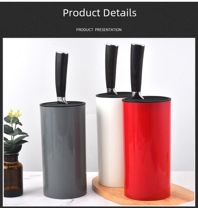 Nordic Style Multifunctional Kitchen Knife Holder - Simple Plastic Storage Block