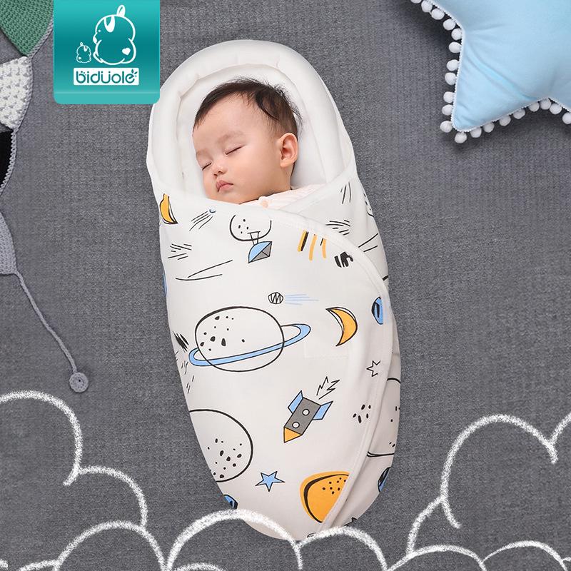 Biduole Reine Baumwolle Baby Puckdecke - Neugeborenen Anti-Schreck-Schlafsack für Frühling & Sommer