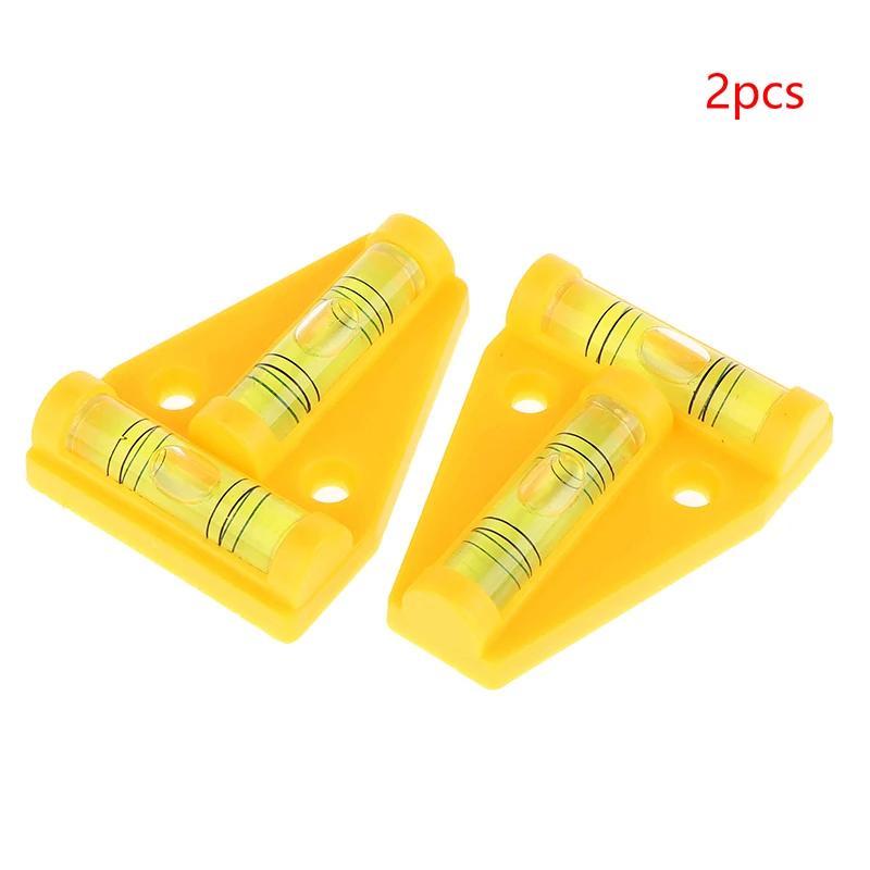 

2Pcs Mini T Type Spirit Level Measurement Instrument Triangular Level T-type Spirit Bubble Shell Plastic Measuring Tools