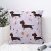 Dachshund Pillowcase Polyester Cushion Cover Decor Dogs Animal Throw Pillow Case Cover Home Square 40X40cm