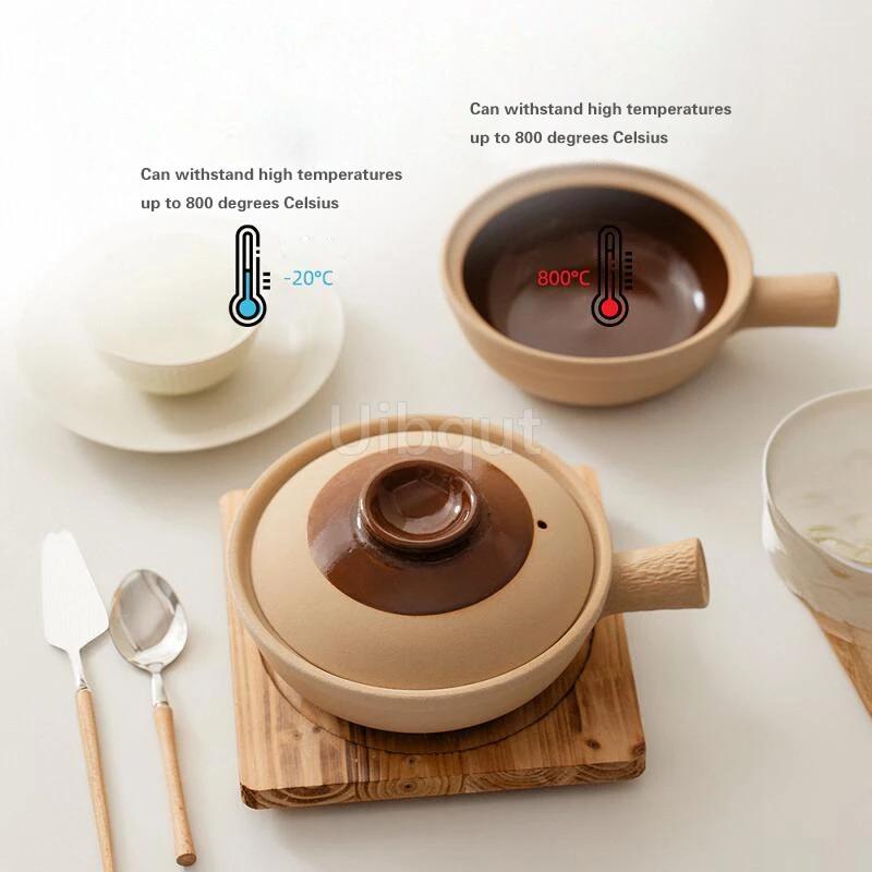 Hong Kong style Little pan rice Casserole Single handle old-fashioned clay pot Commercial high-temperature resistant sand pot