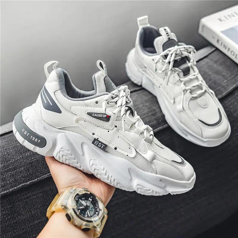 Fashion and Comfortable Mesh Breathable Outsole Shoes Summer Hot Sale Mens Casual Shoes Thick Bottom Breathable Sneaker2024