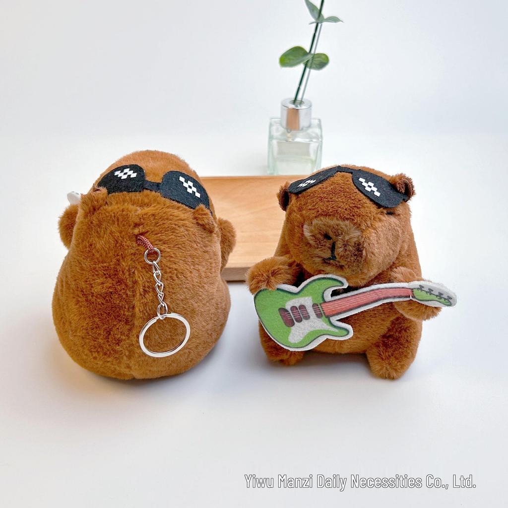 Handmade Capybara Plush Keychain - Cute Bag Accessory