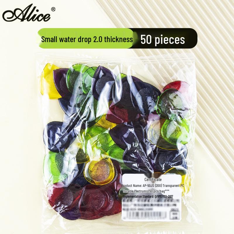 Alice Transparent Water Drop Bass Guitar Pick - Optional Thickness: 1.0mm, 2.0mm, 3.0mm