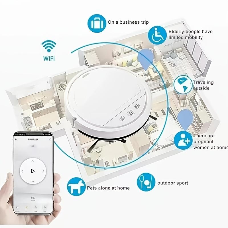 Robot Vacuum Cleaner-Powerful Suction,3000Pa Suction,120 Min Runtime,Self-Charging Robotic Vacuum, 2.4GHz WiFi/App/Alexa Control