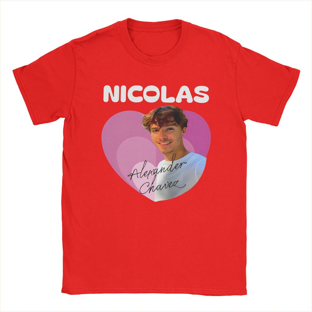 Men's Nicholas Alexander Chavez Pink Love T Shirts Graphic Actor Clothes Vintage Short Sleeve Round Neck Tees Printed T-Shirts